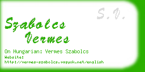 szabolcs vermes business card